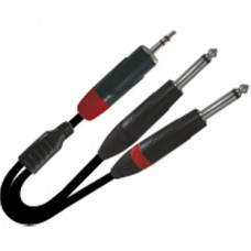 CAVO PROFESSIONALE SERIE Y 1MT MINIJACK - 2 JACK - YZZP100