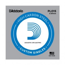 D'Addario PL015 Corda Singola Elettrica-Acustica Plain Steel