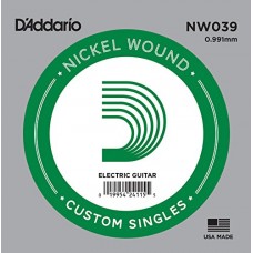 D'Addario NW039 Corda Singola Elettrica-Acustica Nickel Round